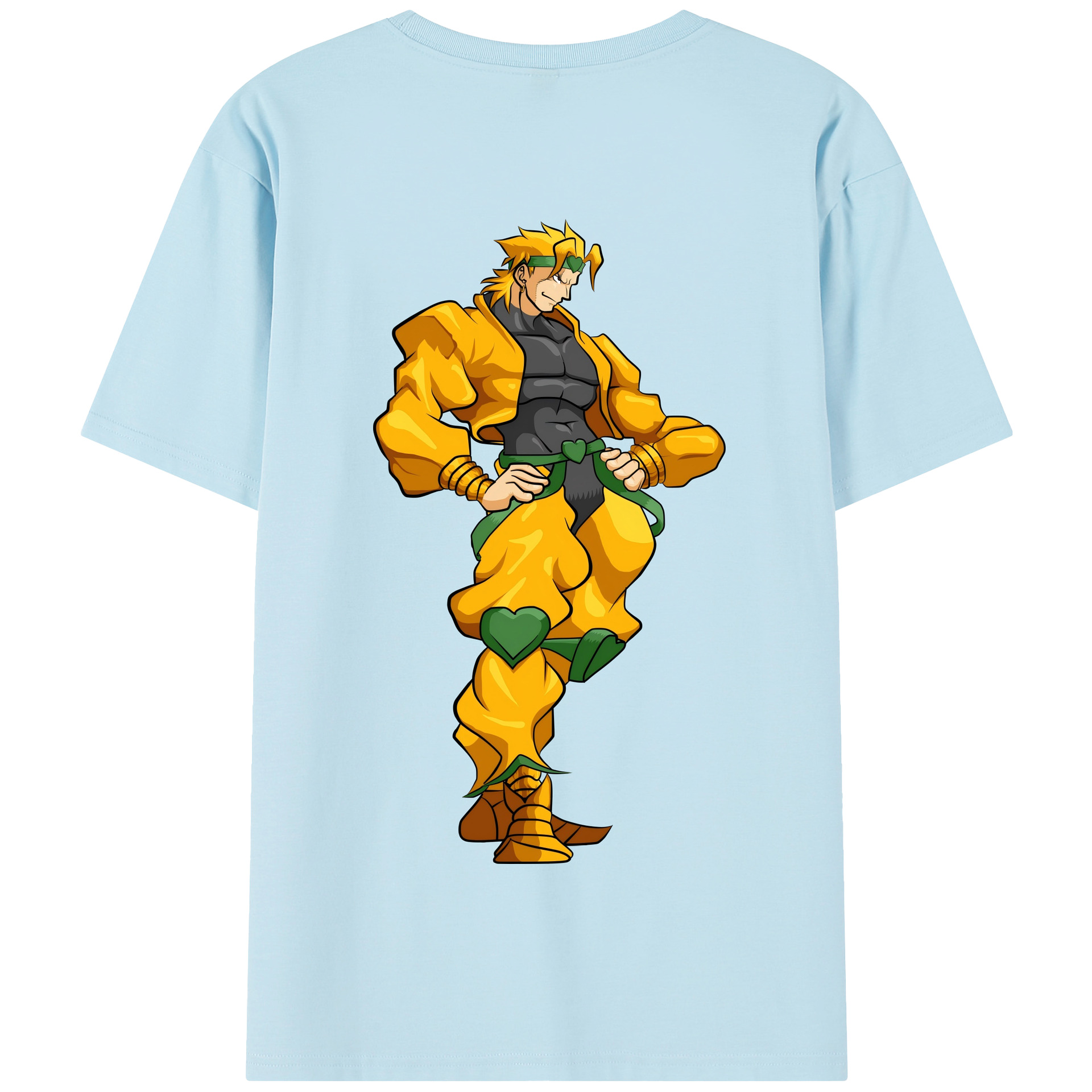 （画像用） ジョジョの奇妙な冒険 ディオ?ブランドー JoJo's Bizarre Adventure Dio Brando 綿100％半袖Tシャツ（背面プリント）